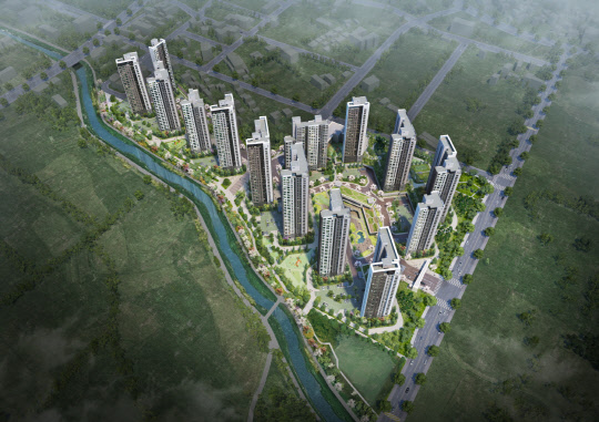 쌍용 더 플래티넘 안성(가칭)투시도.    쌍용건설 제공